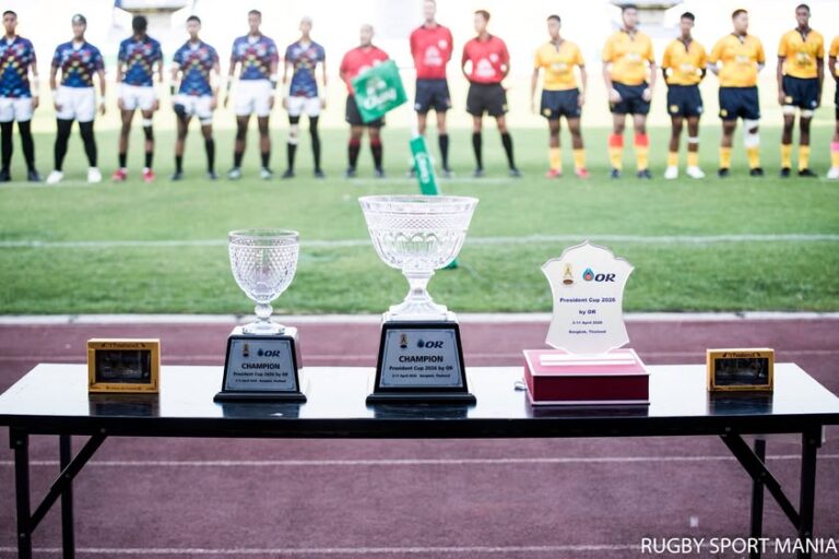 ภาพการแข่งขันรักบี้ฟุตบอล รายการ PRESIDENT CUP 2026 ระหว่างทีมชาติไทยพบทีมชาติมาเลเซีย