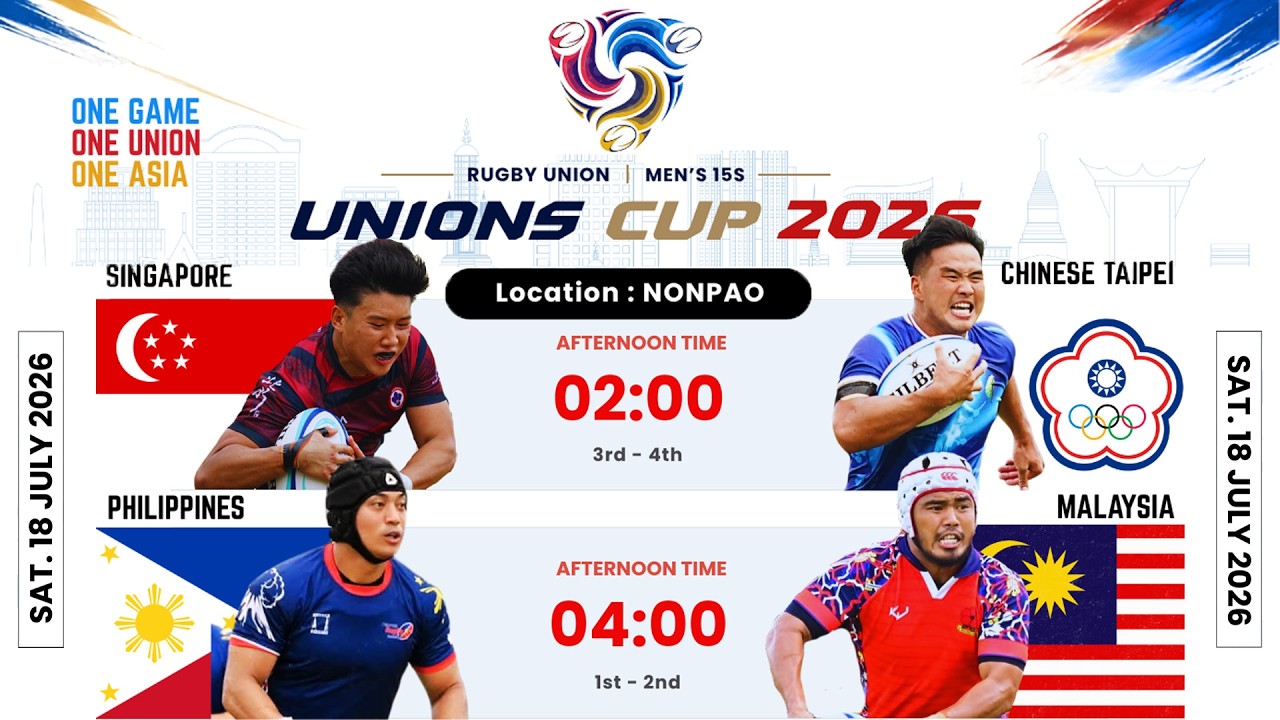 Live : Union Cup 2026 MEN’s 15s | FINAL Round Ranking 1st – 4th (18 July 2026) Afternoon Time